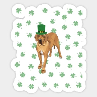 Fawn Great Dane with Saint Patrick's Day Theme Sticker